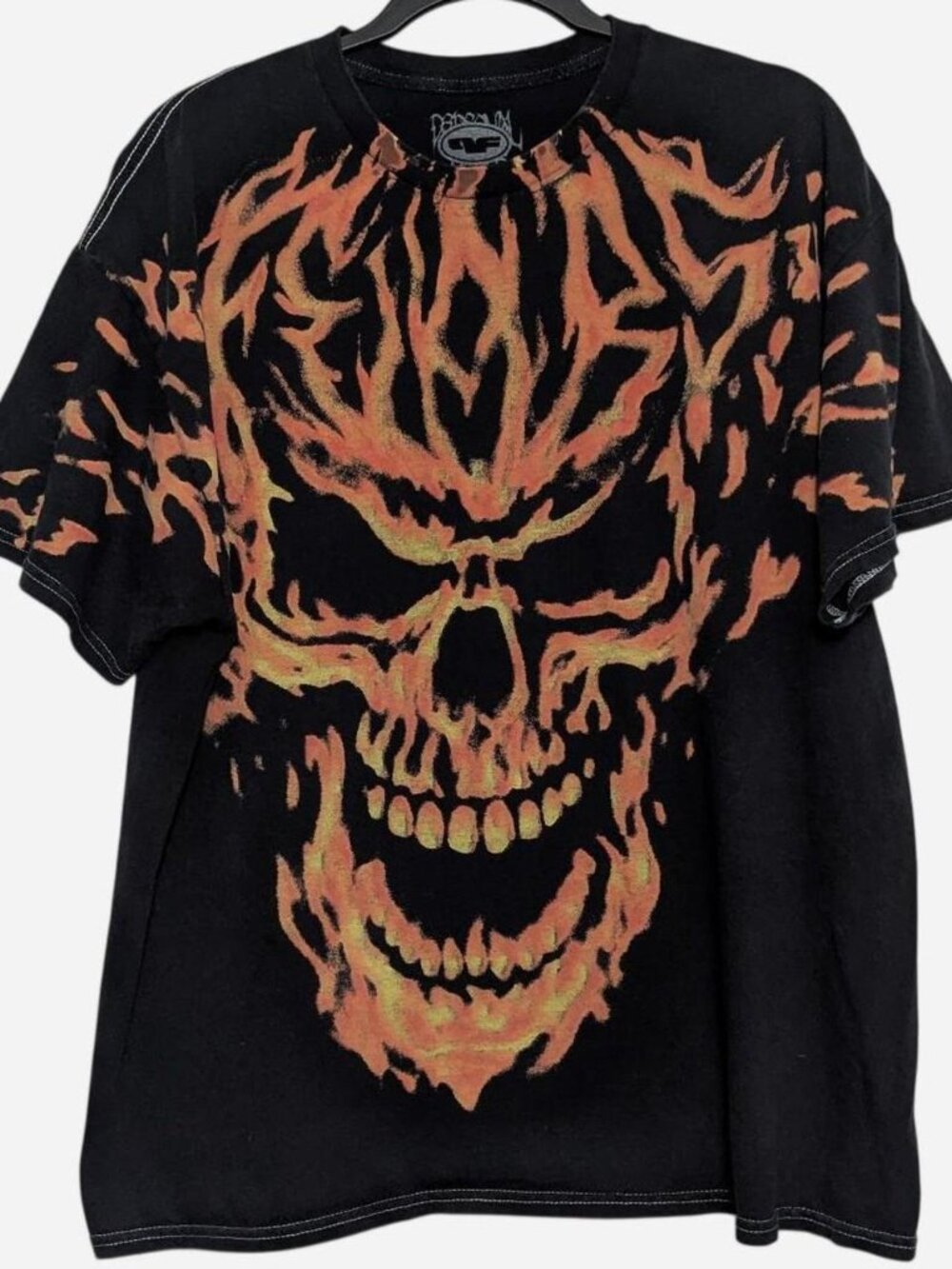 Personal Fears "Hellfire" Flaming Skull Graphic Tee